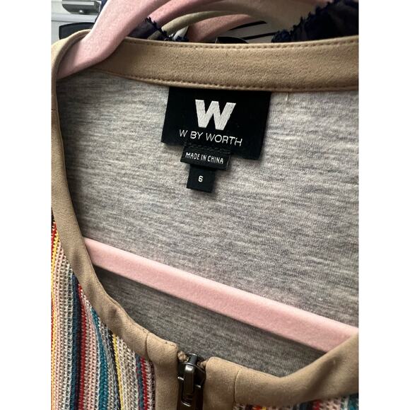 W by Worth Rainbow Zip Up Tunic Coat size 6 - Picture 6 of 6